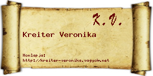 Kreiter Veronika névjegykártya